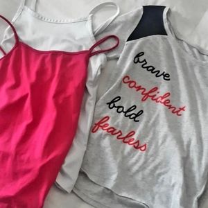 JUSTICE LONG SLEEVED TOP & CAMI BUNDLE